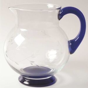 Princess House Heritage Cobalt Blue Glass Pitcher